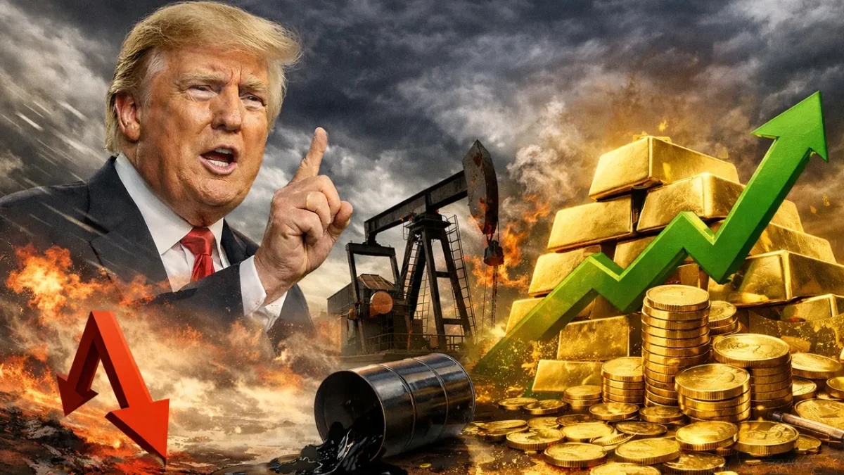 Trump bazaran dihejîne: Petrol dadikeve, zêr bilind dibe